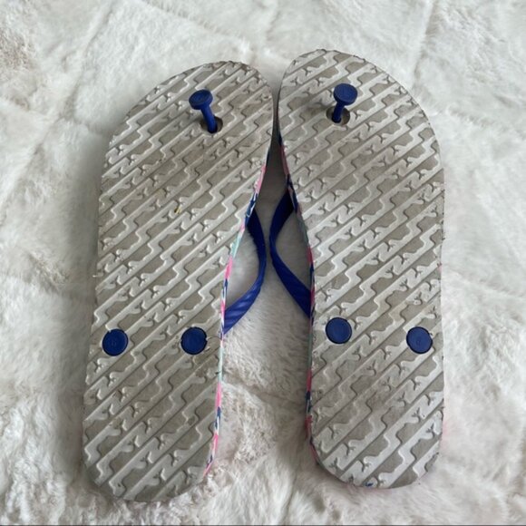 Vineyard Vines | Multi Colored Whale Flip Flops | Size 6 - Picture 6 of 8